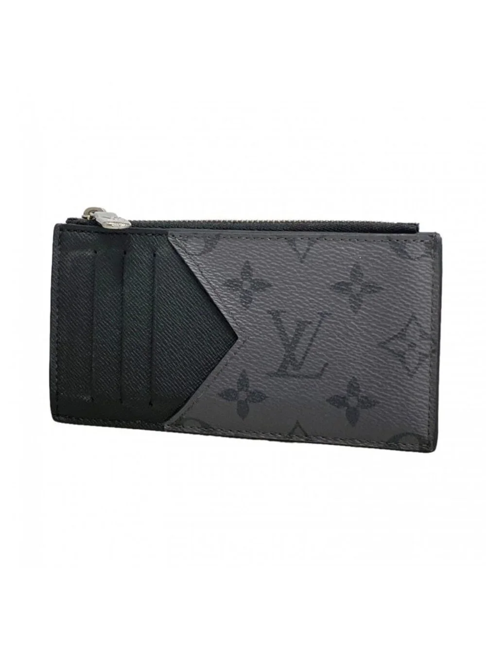 Louis Vuitton Coin Case Monogram Eclipse Card Holder Black